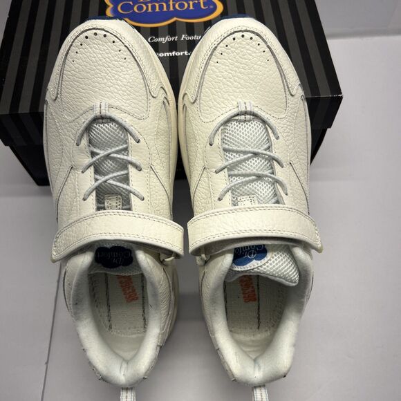 Dr. Comfort Spirit White Leather Walking Sneaker Women SZ 11 X-Wide New in Box - Picture 1 of 7